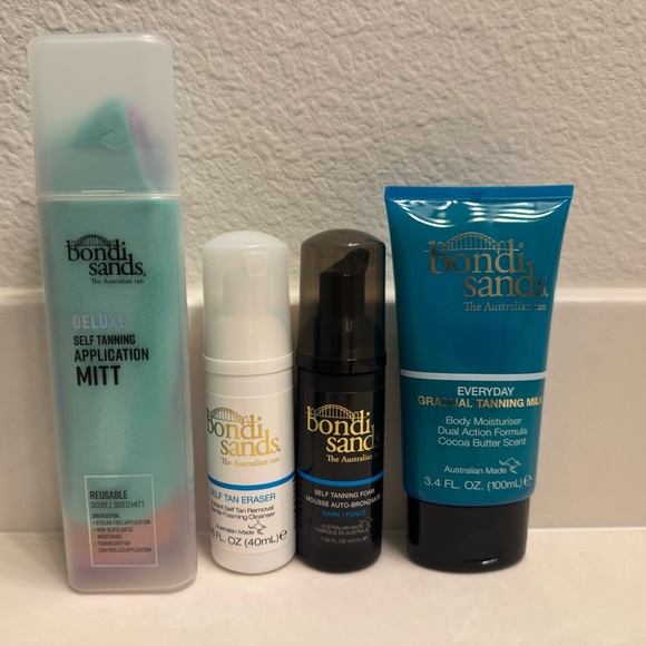 4 Bondi Sands Self Tanning Foam Gradual Tanning Milk Eraser & Application Mitt - Picture 1 of 4